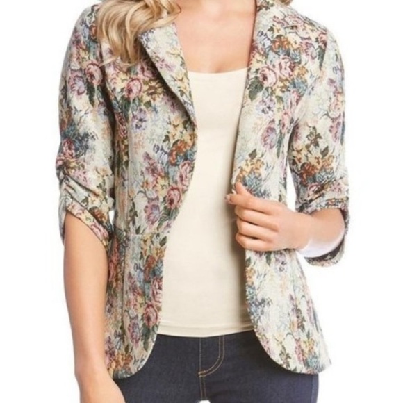 Karen Kane Tapestry Jacket Floral Print Size XS (2) - Picture 1 of 9